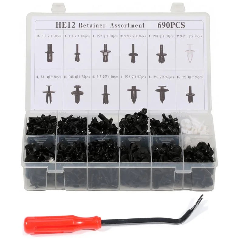 O'Reilly – Car Push Pin Rivet Trim Clip Panel Retainer Bundle for Chrysler -690 Pcs