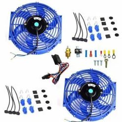 O'Reilly Auto Parts – 2X 10" Electric Radiator Cooling Fan+3/8" Probe Ground Thermostat Switch Bundle BU