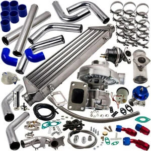 O'Reilly – T3/T4 T04E Universal Turbo Charger Bundle+ WASTEGATE + 2.5" INTERCOOLER PIPING+BOV