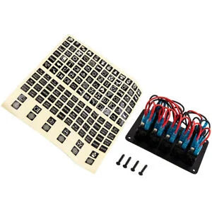 O'Reilly – 1x Universal Boat Auto 12-24V 5 Gang On-Off LED Toggle Switch Panel 2USB