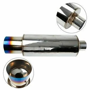 O'Reilly – 4" Racing Burnt Tip N1 Style Stainless Steel Exhaust Muffler 2.5" In Universal