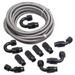 O'Reilly Auto Parts – AN10 10AN Braided Steel PTFE Fuel Hose 20FT/6M & Swivel Fitting Bundle