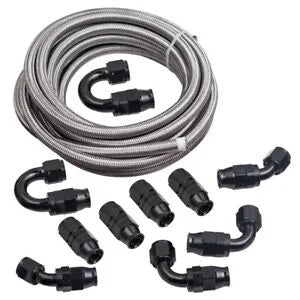 O'Reilly Auto Parts – AN10 10AN Braided Steel PTFE Fuel Hose 20FT/6M & Swivel Fitting Bundle