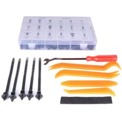 O'Reilly Auto Parts – 415X Plastic Rivets Fastener Fender Bumper Push Pin Auto Clips+Remover Service Tool+Tie
