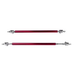 O'Reilly – Red Adjustable Forward Bumper Lip Splitter Strut Rod Tie Support Bar (E10494301CP)For Universal – 2 Piece