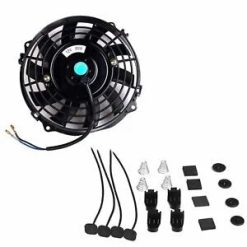 O'Reilly – 7" Slim Fan Push Pull Electric Radiator Cooling 12V Mount Universal Bundle BK New