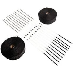 O'Reilly Auto Parts – 2 Roll x 2" 50Ft Black Fiberglass Exhaust Header Heat Wrap Tape W/ 20 Ties Bundle