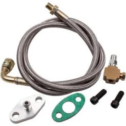 O'Reilly Auto Parts – T3 T4 Turbocharger Oil Feed line Bundle 1/8 NPT 41 Inch Braided Stainless Steel T70