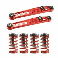 O'Reilly Auto Parts – 1-4" Coilover Lowering Springs Back Lower Control Arm Red for 88-91 Honda Civic