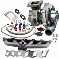 O'Reilly Auto Parts – .63 A/R Stage III T04E T3/T4 44 Trim Compressor Turbo+Oil Line+Manifold