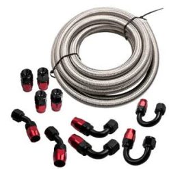 O'Reilly Auto Parts – 16FT 10AN Nylon Braided Gas/Oil/Fuel Hose Line+10Pcs Hose End Fitting Assembly