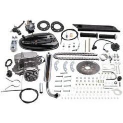 O'Reilly Auto Parts – 80cc Bike Bicycle Motorized 2-Stroke Petrol Gas Motor Engine DIY Bundle Silver