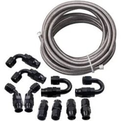 O'Reilly Auto Parts – AN6 -6AN Stainless Steel PTFE Braided Fuel Hose End Oil Line Bundle 20Feet 6M