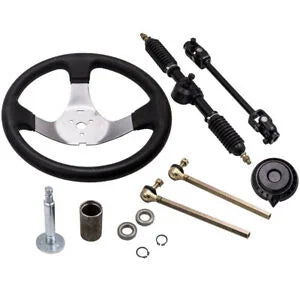 O'Reilly – Steering Wheel Assbly Bundle Fit for 110cc Go Kart Tie Rod Rack Adjustable Shaft