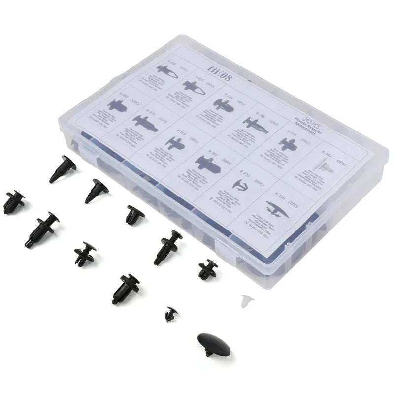 O'Reilly – 242pcs Auto SUV Bumper Fender Panel Trim Fastener Retainers Push Pin Rivet Clips