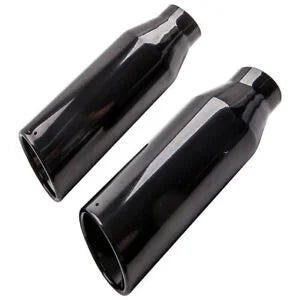 O'Reilly – 2.5" Inlet Exhaust tip 4" Outlet 12" Long bolt on Pipe Tailpipe for Truck Black