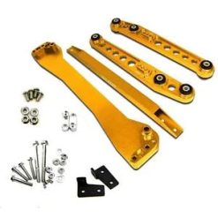 O'Reilly – Back Lower Control Arm+ Subframe Brace +Tie Bar for 96-00 Honda Civic EK Yellow