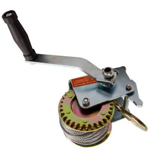 O'Reilly – 26ft 600lbs Hand Winch Steel Cable Crank Gear Winch ATV Boats Trailer Heavy Duty