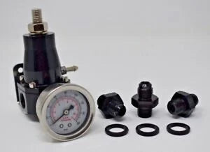 O'Reilly – Aero 13130 30-70Psi Fuel Pressure Regulator Motive Gauge EFI Bypass An6 Fpr