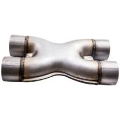 O'Reilly Auto Parts – 2.5" X-pipe Universal X Pipe Aluminized Crossover Dual Exhaust Stainless Steel