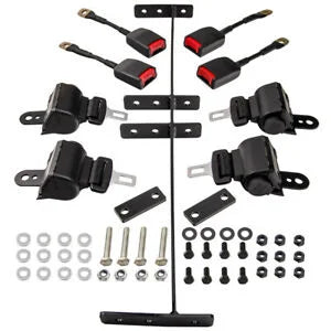 O'Reilly – Golf Cart Seat Belt With Bracket Assembly 4Pcs Retractable Safety Belts for EZGO