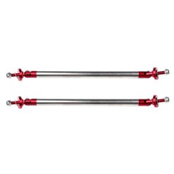 O'Reilly – Red Adjustable Forward Auto Bumper Lip Splitter Strut Rod Tie Support Bar （E10493901CP"For Universal – 2 Piece