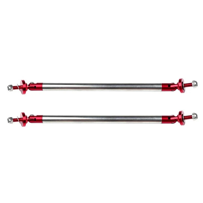 O'Reilly – Red Adjustable Forward Auto Bumper Lip Splitter Strut Rod Tie Support Bar (E10493901CP"For Universal – 2 Piece