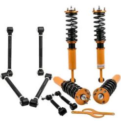 O'Reilly Auto Parts – 24 Ways Adj. Coilover Bundle for Honda Accord 03-07 + 6 PCs Back Camber Arms