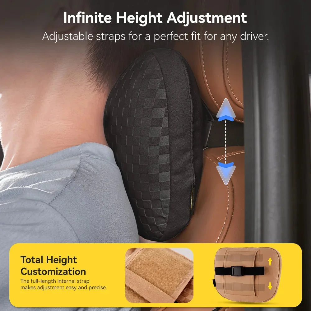 O'Reilly – Car Neck Pillow & Lumbar Pillow Bundle with Adjustable Strap Washable Car Add-ons - Image 5