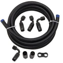 O'Reilly Auto Parts – 3M 6AN 3/8 Braided Oil/Gas/Fuel Hose Line End Fitting Hose Separator Clamps Bundle