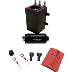 O'Reilly – Billet Aluminum External Fuel Pump Surge Tank for 380LPH 044 Check Valve 1L USA