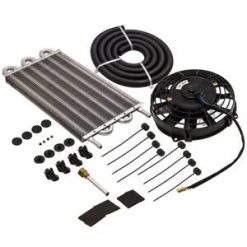 O'Reilly – 6 Row Oil Cooler & 7" Cooling Fan Bundle 10 Blades Radiator Transmission Universal