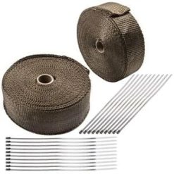 O'Reilly Auto Parts – 2" X 50ft Titanium Lava Header Manifold Exhaust Heat Wrap Tape W/ 20 Ties